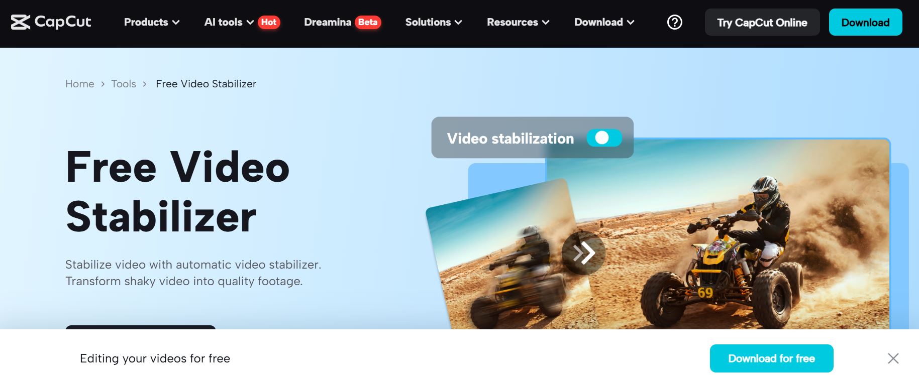Capcut Free Video Stabilizer