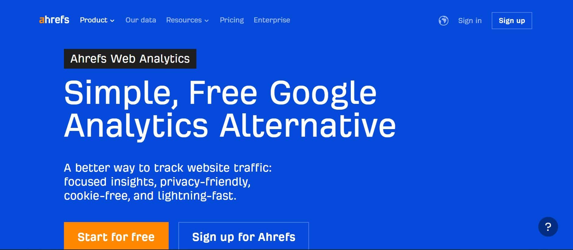 Ahrefs Web Analytics