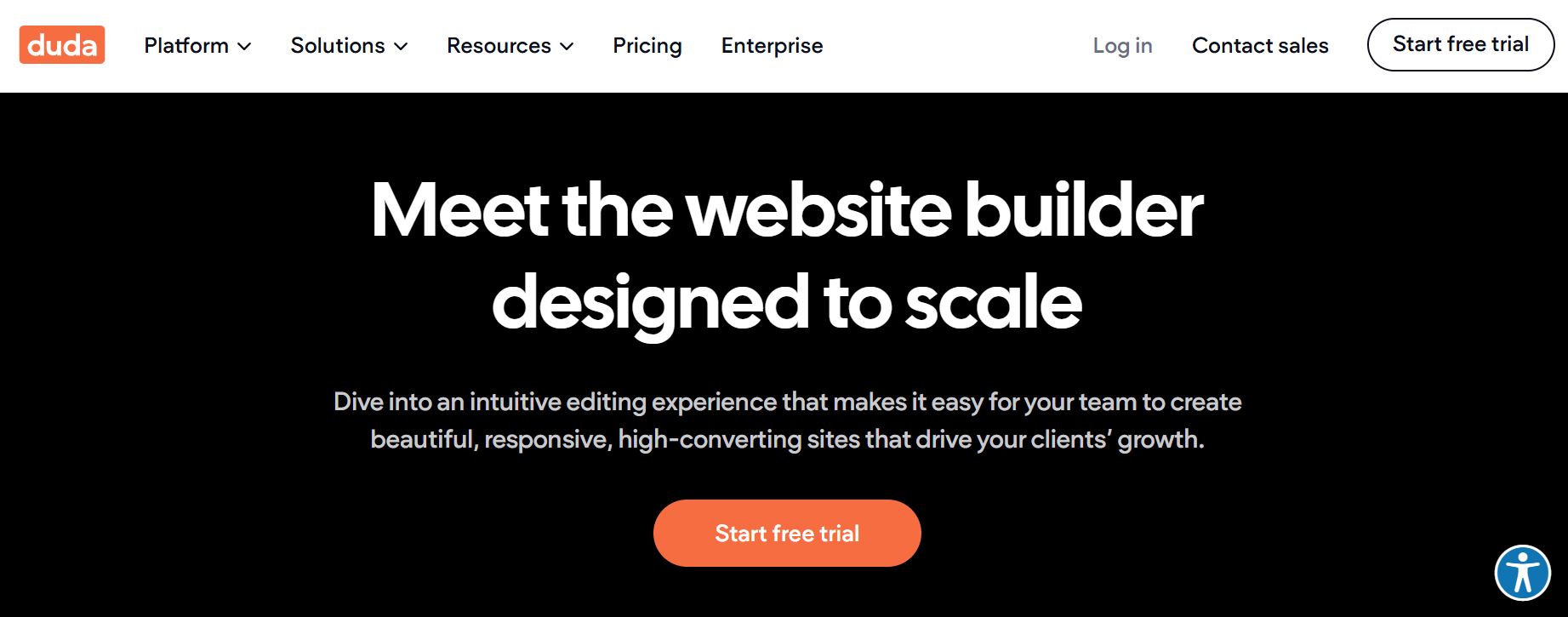 Duda feature website builder
