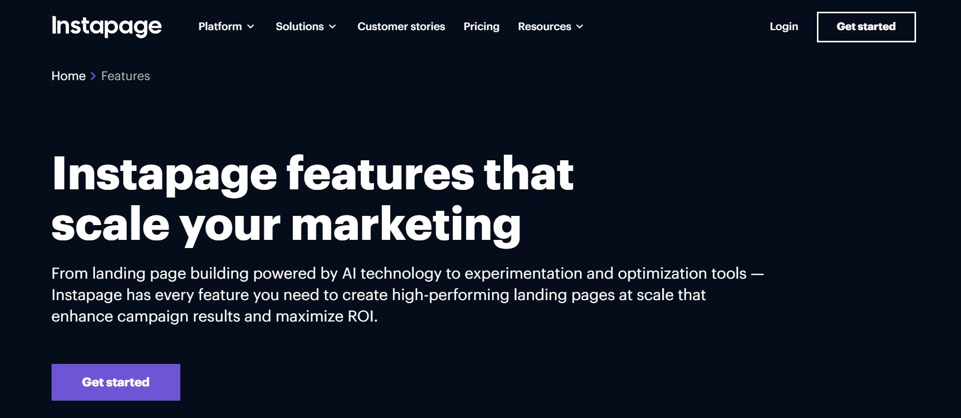Instapage Features