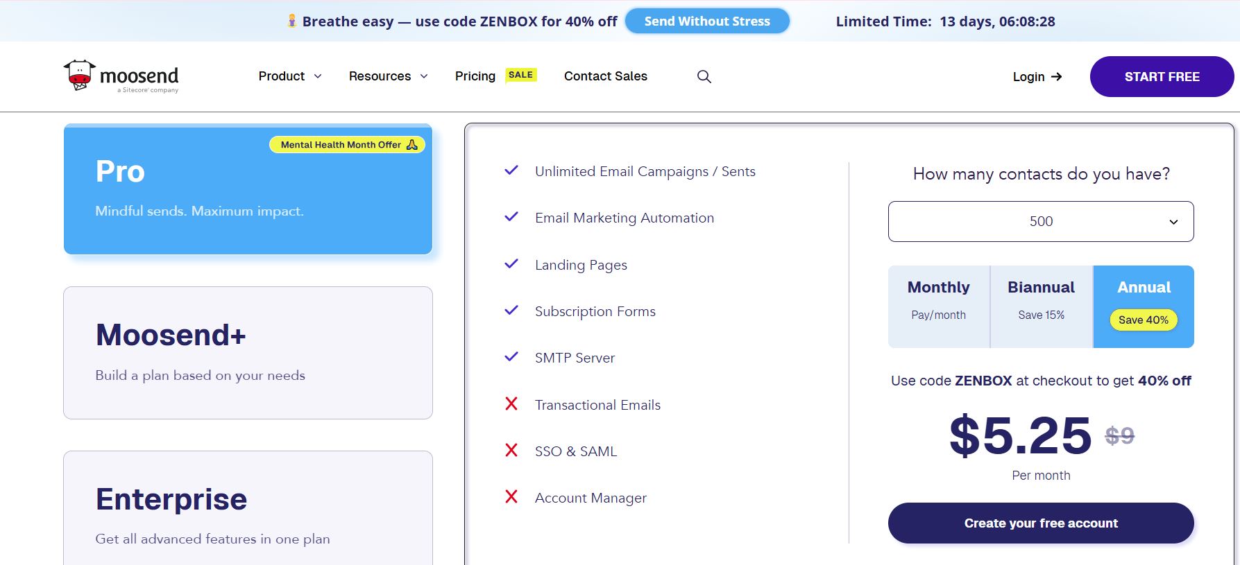 Moonsend Pricing