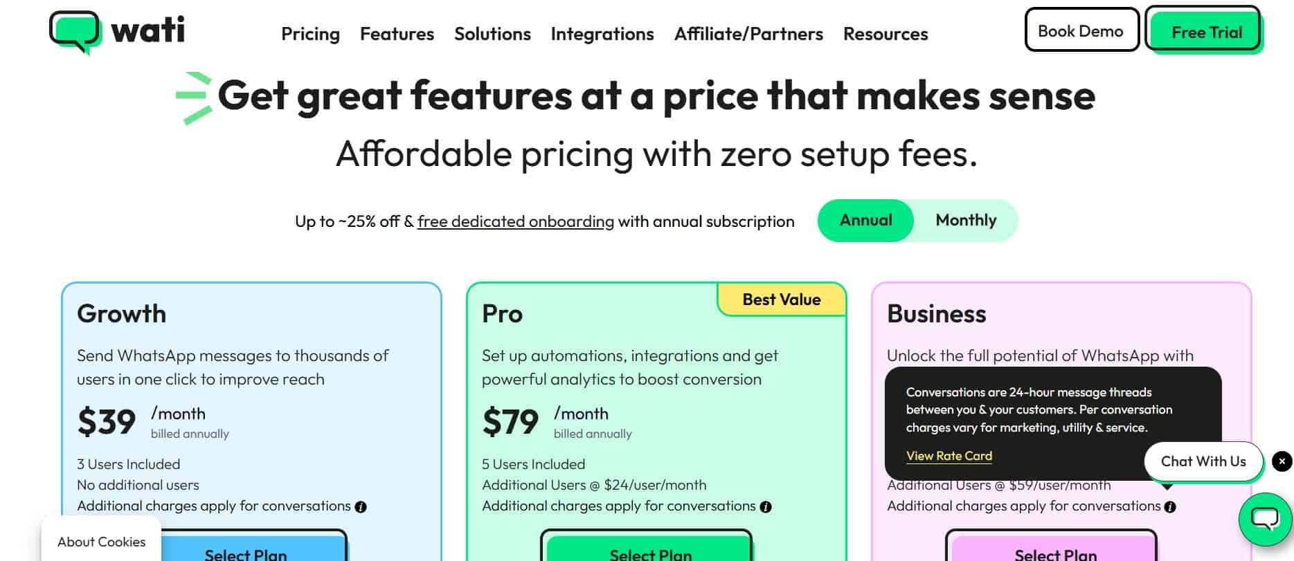 WATI.io Pricing