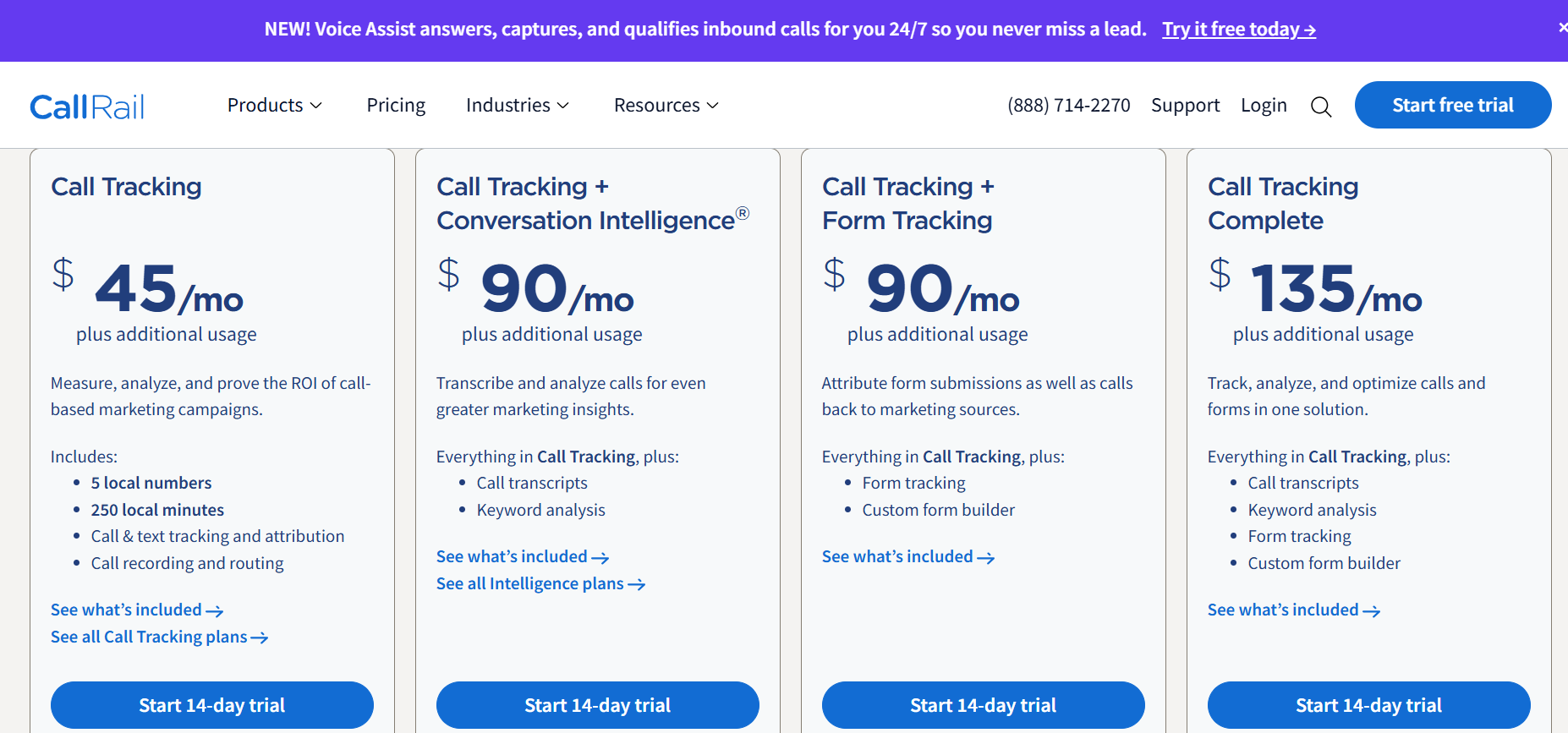 CallRail Pricing