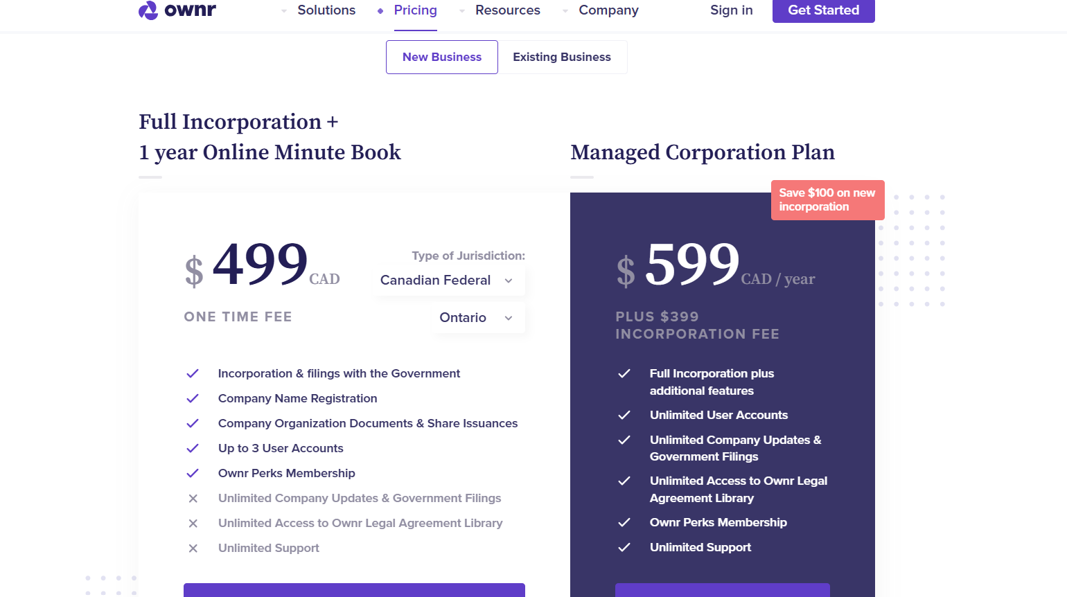 Ownr Pricing