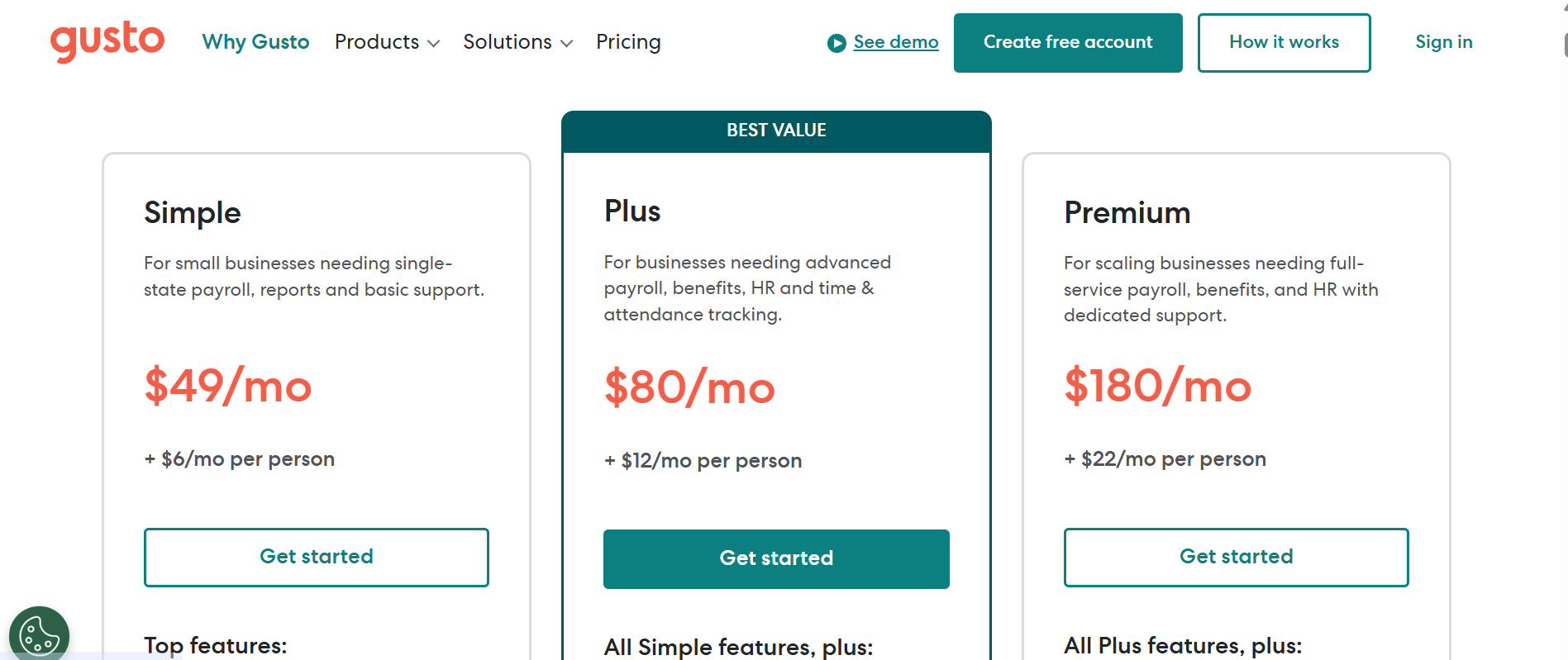 Gusto Payroll Pricing